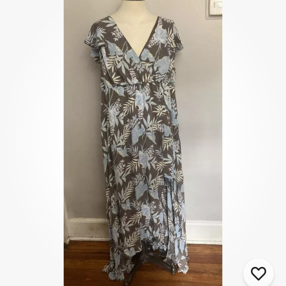 5-24 Torrid Floral Romper Dress Tropical 2x Shorts Maxi Gauze